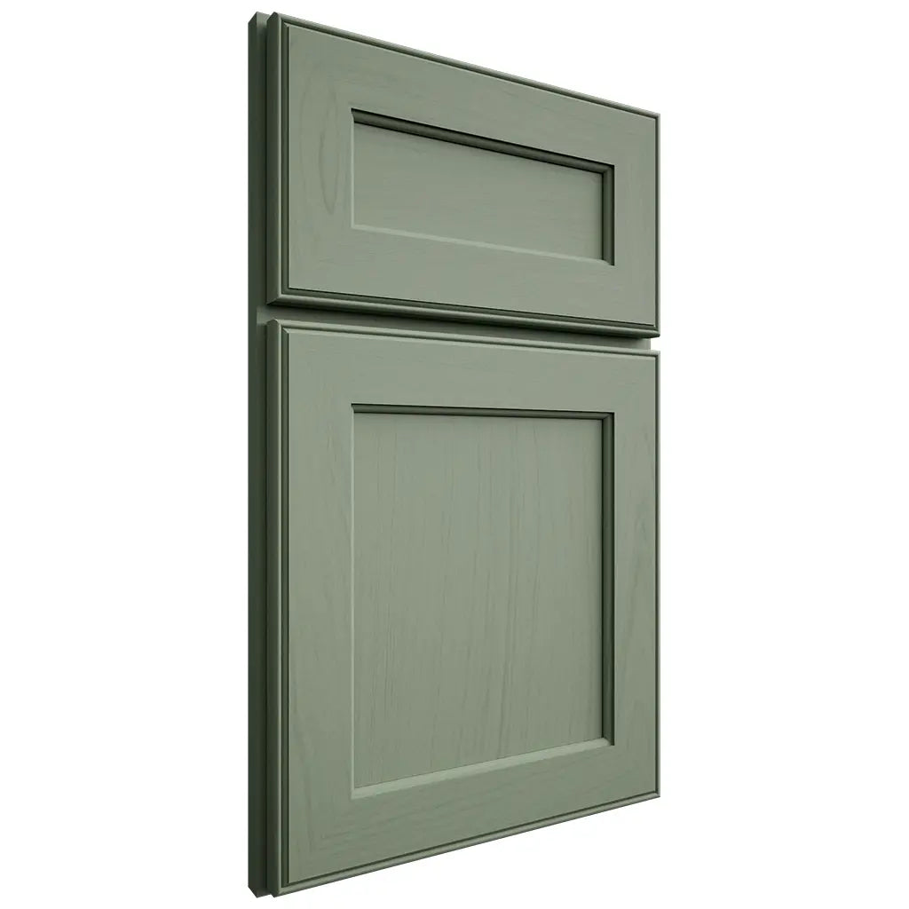 Shiloh Cabinetry Full Overlay Essex Poplar Plain Cut Moss Door