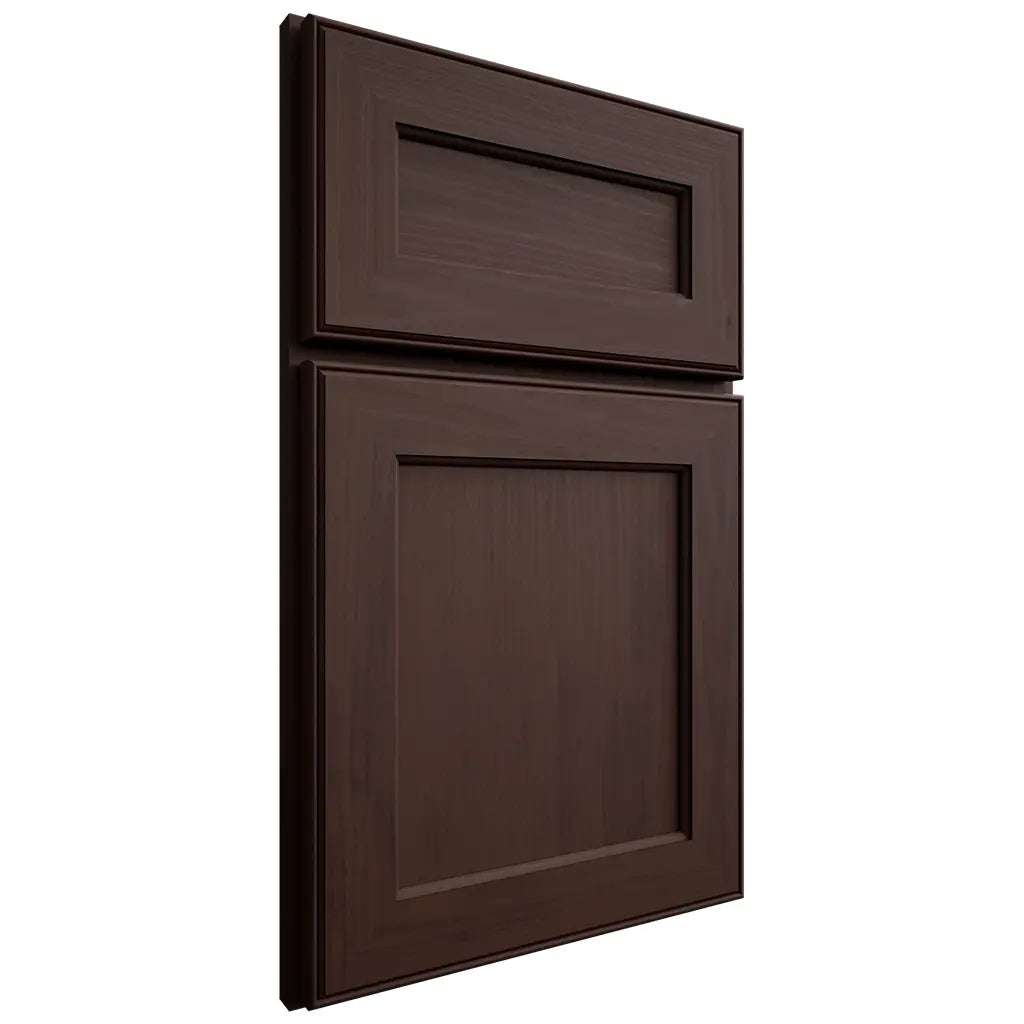Shiloh Cabinetry Full Overlay Essex Walnut Plain Cut Bison Door