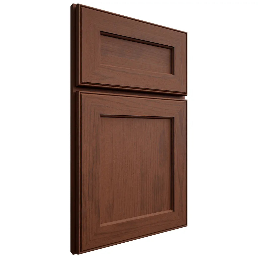 Shiloh Cabinetry Full Overlay Essex Walnut Plain Cut Rye Door