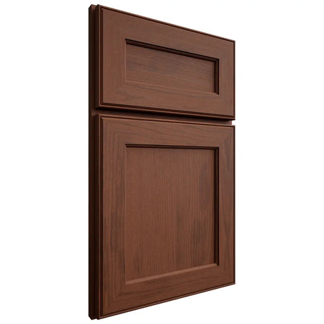 Shiloh Cabinetry Full Overlay Essex Walnut Plain Cut Rye Door