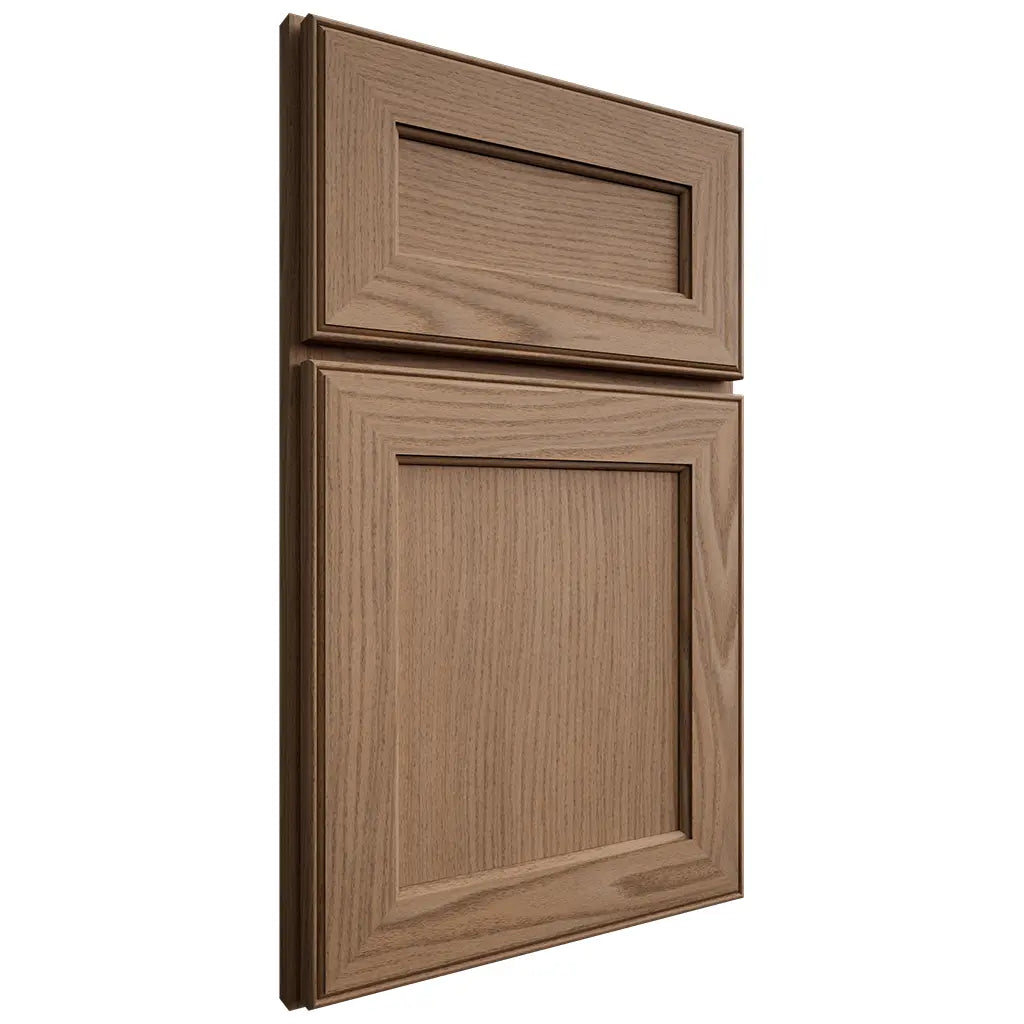 Shiloh Cabinetry Full Overlay Essex White Oak Plain Cut Medium Door