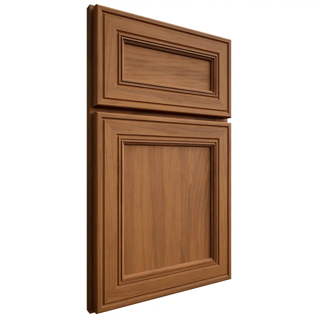 Shiloh Cabinetry Full Overlay Glenbrook Hickory Plain Cut Chestnut Door