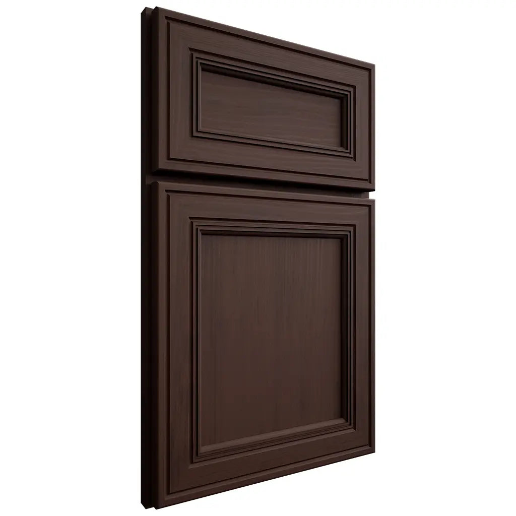 Shiloh Cabinetry Full Overlay Glenbrook Walnut Plain Cut Bison Door