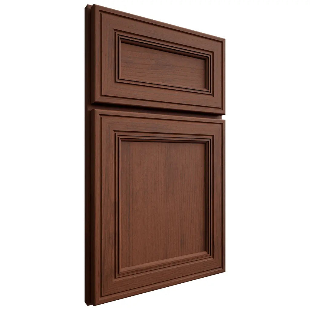 Shiloh Cabinetry Full Overlay Glenbrook Walnut Plain Cut Rye Door