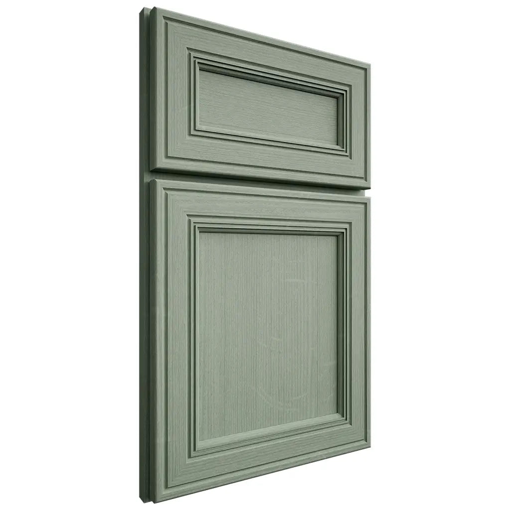 Shiloh Cabinetry Full Overlay Glenbrook White Oak Quarter Sawn Moss Door