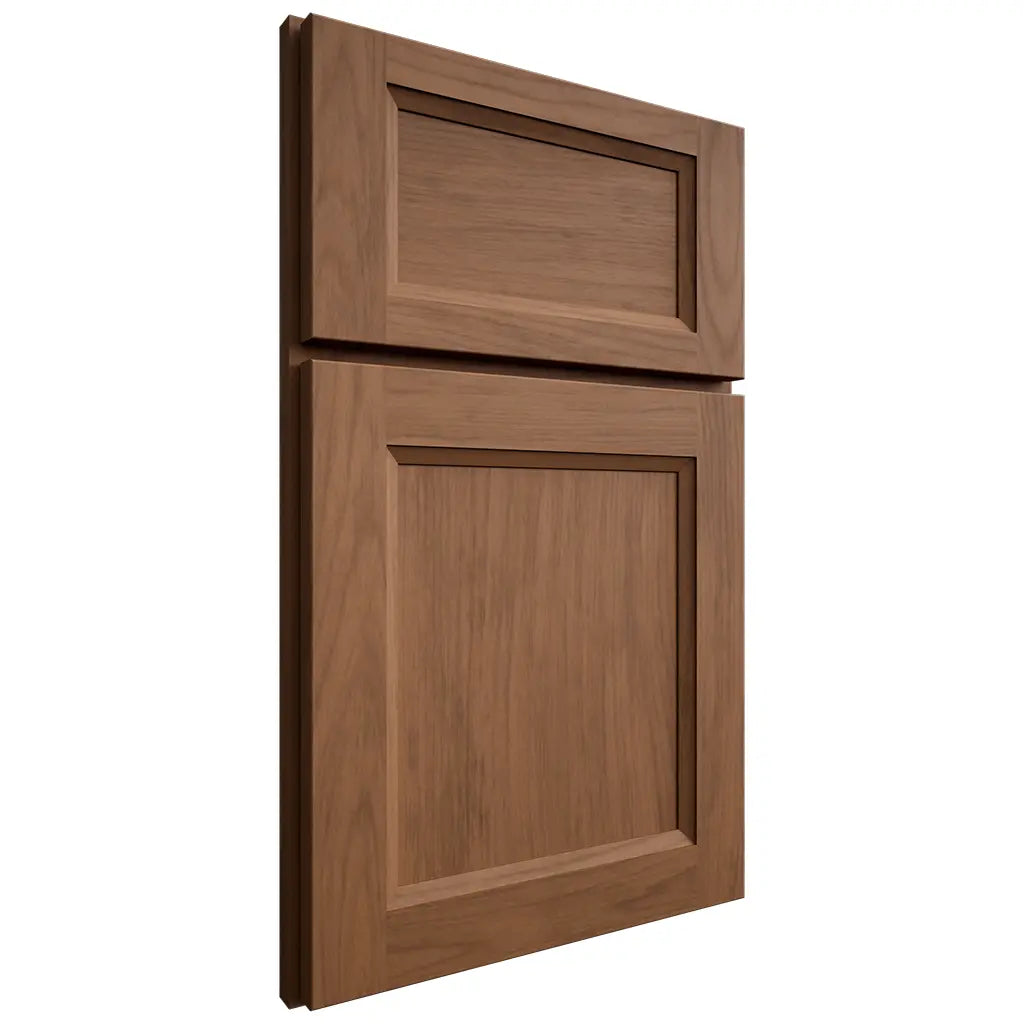 Shiloh Cabinetry Full Overlay Greensboro Alder Plain Cut Walnut Door