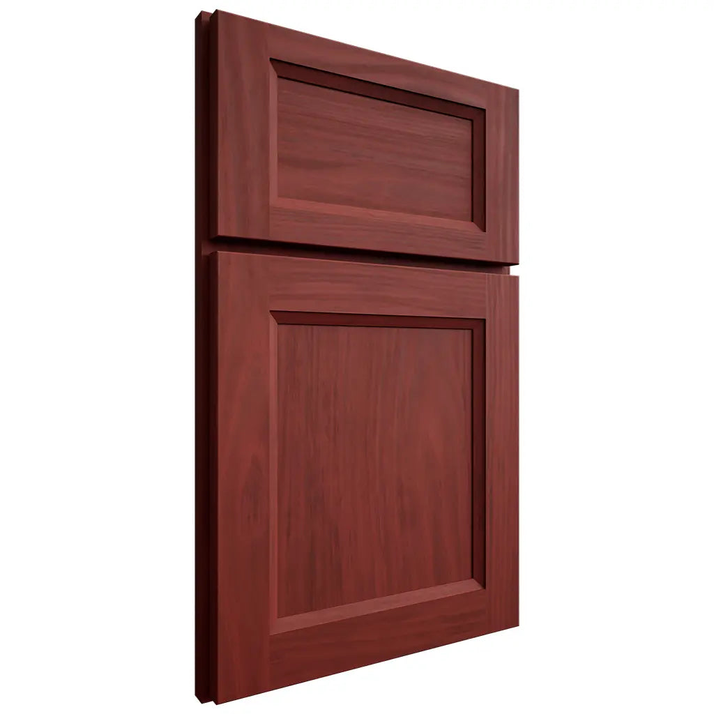 Shiloh Cabinetry Full Overlay Greensboro Cherry Plain Cut Red Door