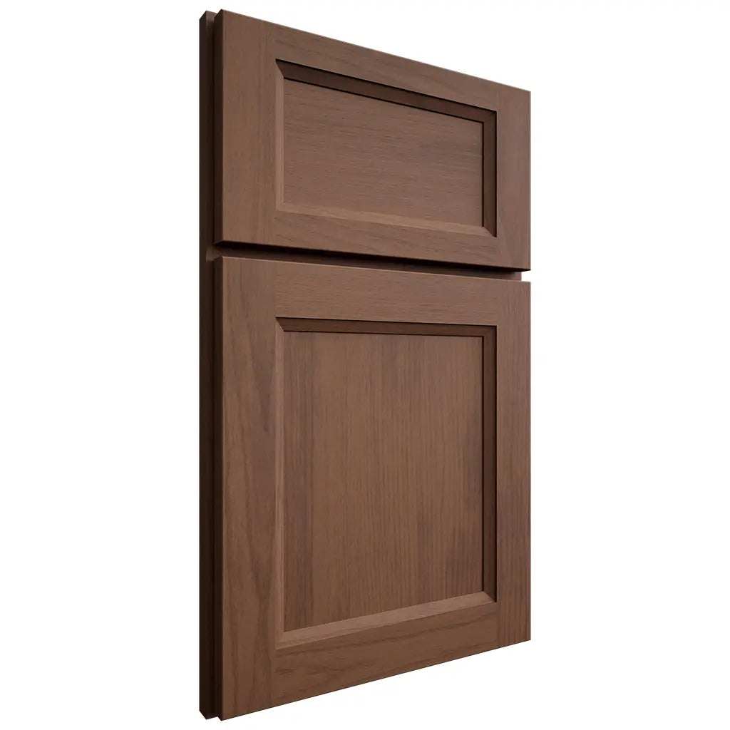 Shiloh Cabinetry Full Overlay Greensboro Walnut Plain Cut Natural Door