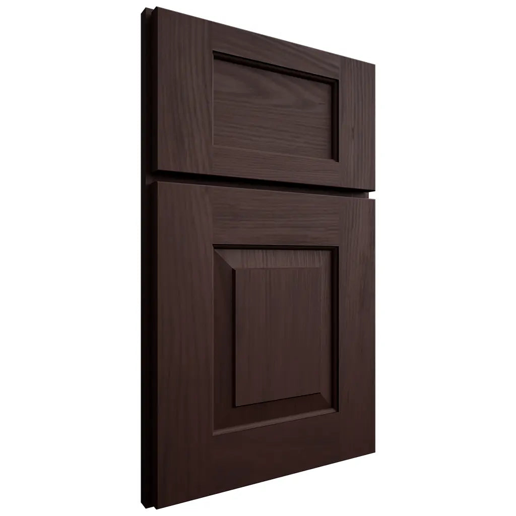 Shiloh Cabinetry Full Overlay Hamlin Alder Plain Cut Bistre Door