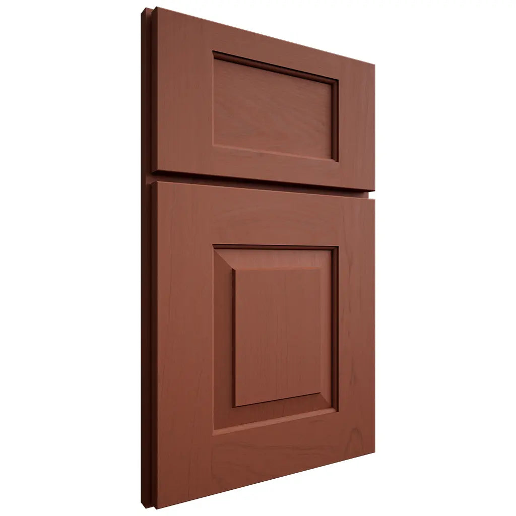 Shiloh Cabinetry Full Overlay Hamlin Maple Plain Cut Cayenne Door