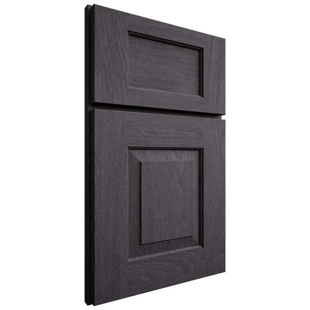 Shiloh Cabinetry Full Overlay Hamlin Red Oak Plain Cut Harbor Door