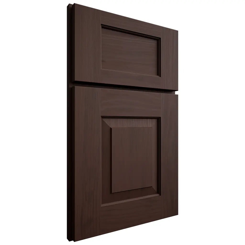 Shiloh Cabinetry Full Overlay Hamlin Walnut Plain Cut Bison Door