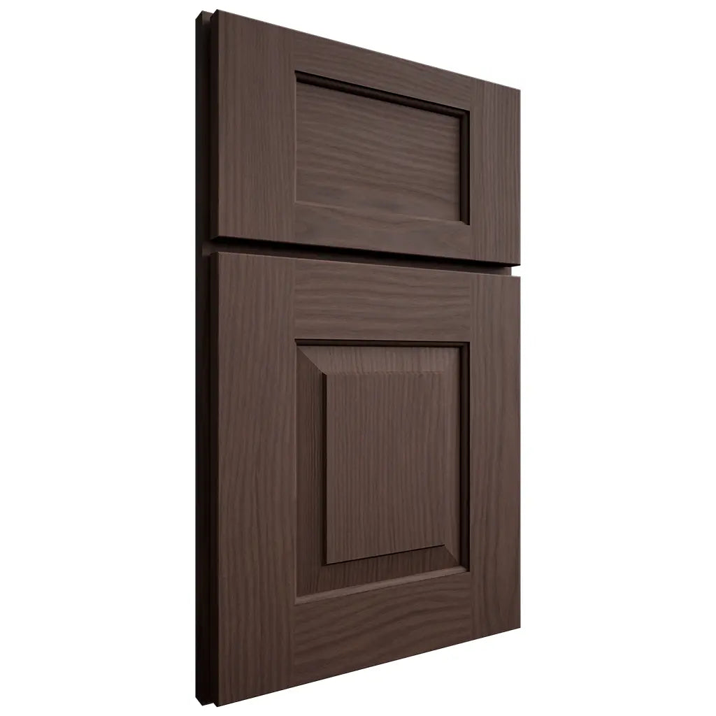 Shiloh Cabinetry Full Overlay Hamlin White Oak Plain Cut Dusk Door