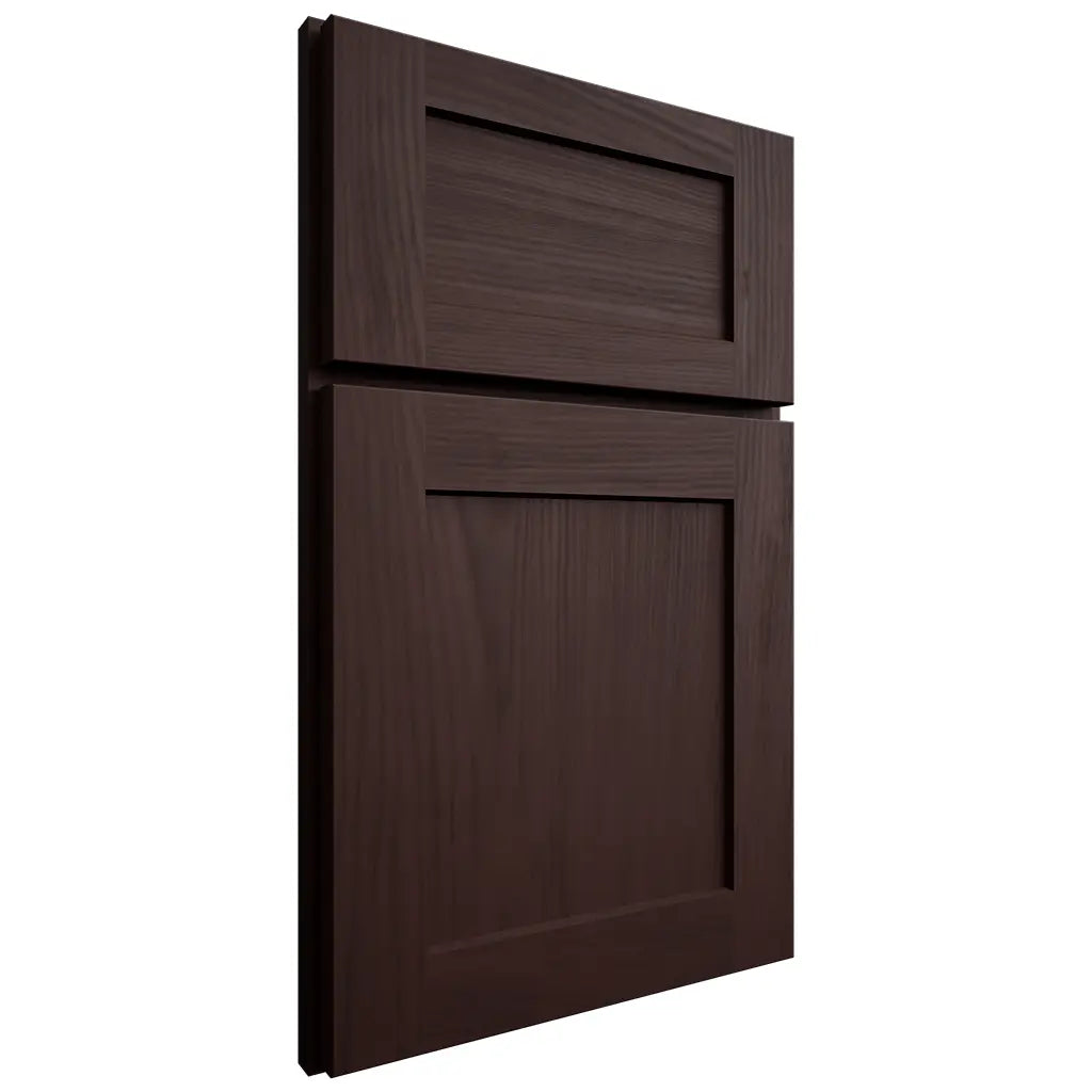 Shiloh Cabinetry Full Overlay Hanover Alder Plain Cut Bistre Door