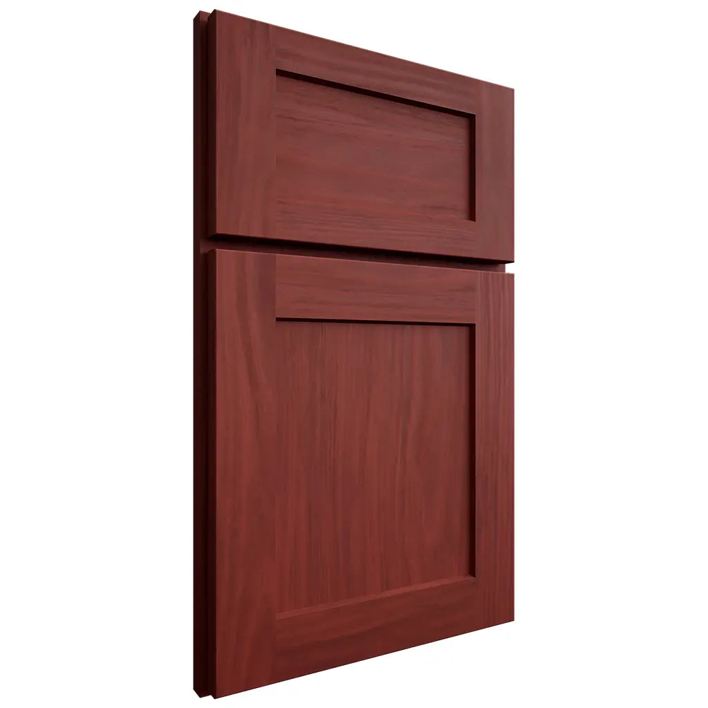 Shiloh Cabinetry Full Overlay Hanover Cherry Plain Cut Red Door