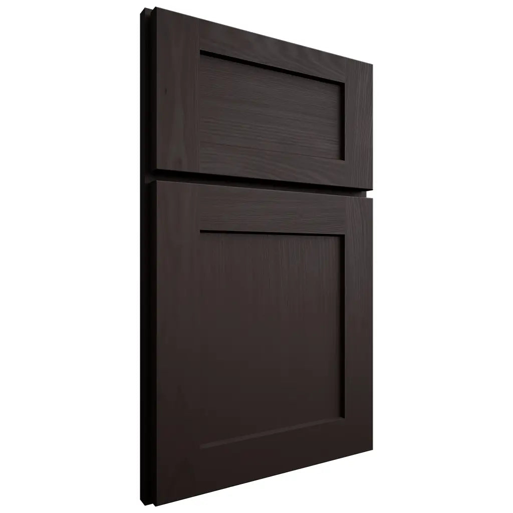 Shiloh Cabinetry Full Overlay Hanover Maple Plain Cut Espresso Door