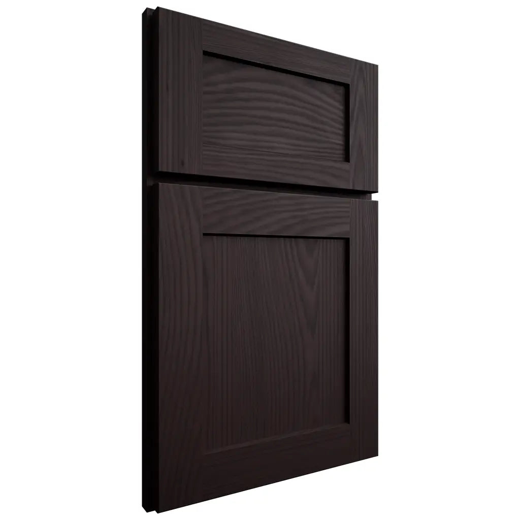 Shiloh Cabinetry Full Overlay Hanover Red Oak Plain Cut Espresso Door
