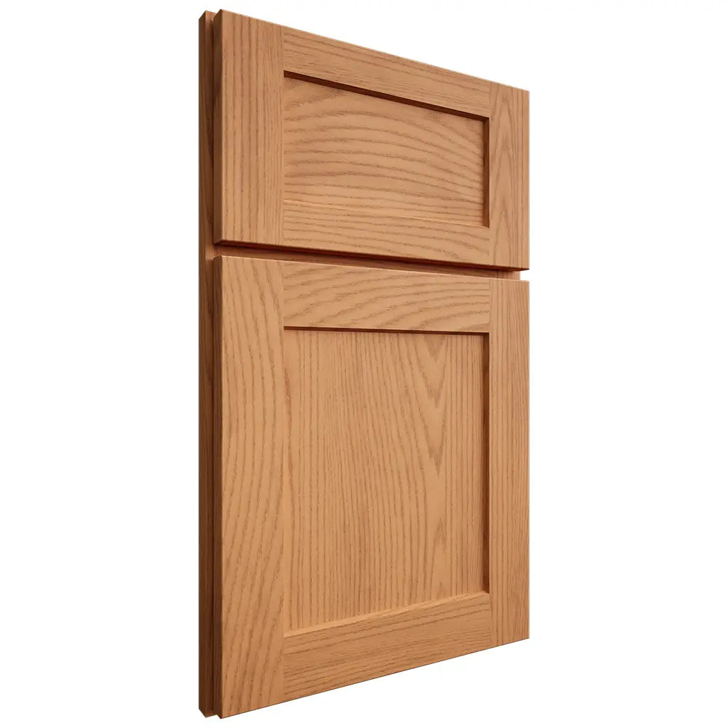Shiloh Cabinetry Full Overlay Hanover Red Oak Plain Cut Medium Door