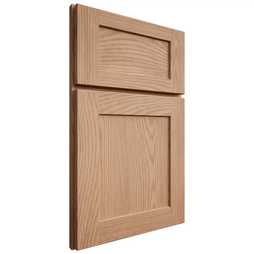 Shiloh Cabinetry Full Overlay Hanover Red Oak Plain Cut Natural Door
