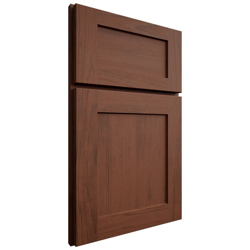 Shiloh Cabinetry Full Overlay Hanover Walnut Plain Cut Rye Door