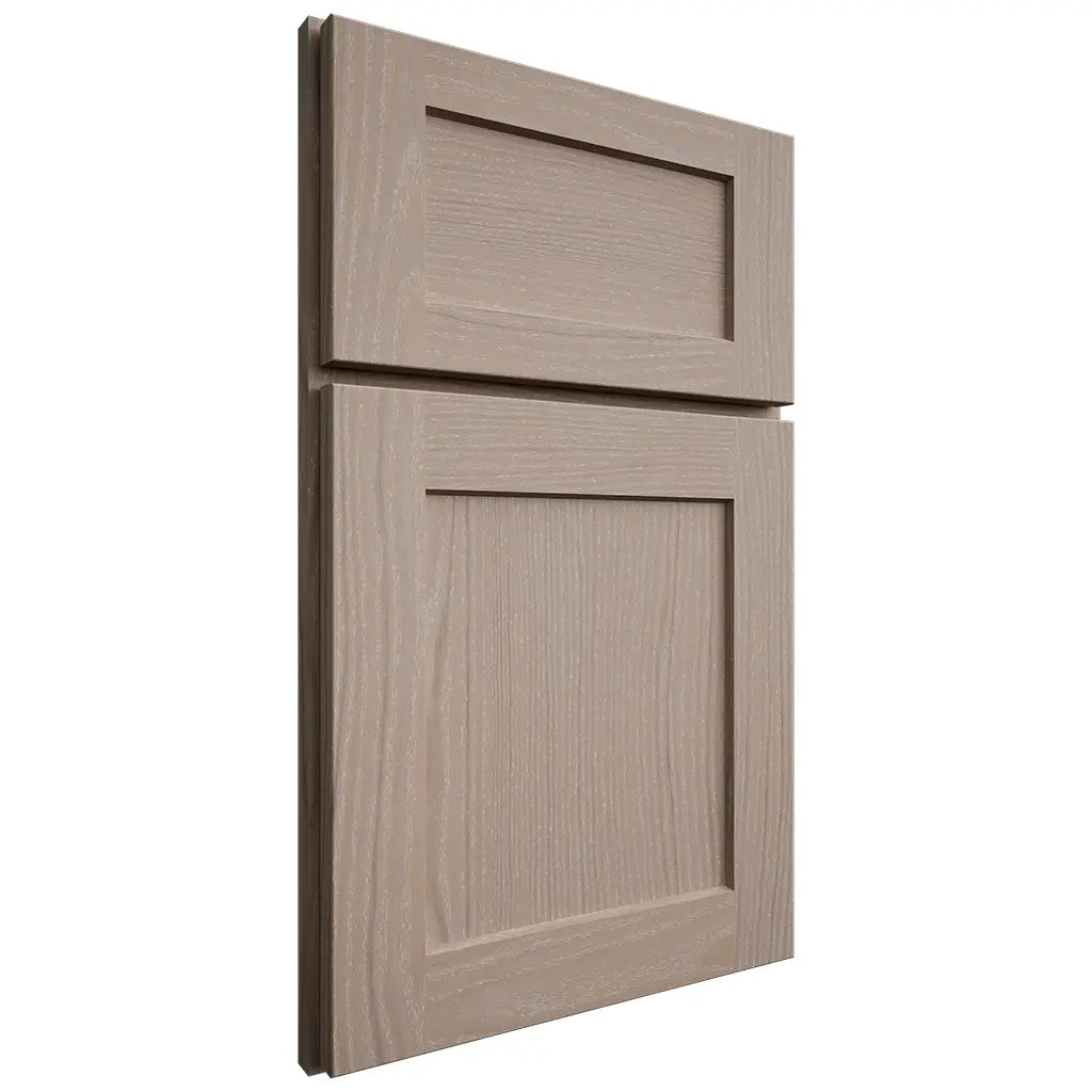 Shiloh Cabinetry Full Overlay Hanover White Oak Plain Cut Whitewash Door