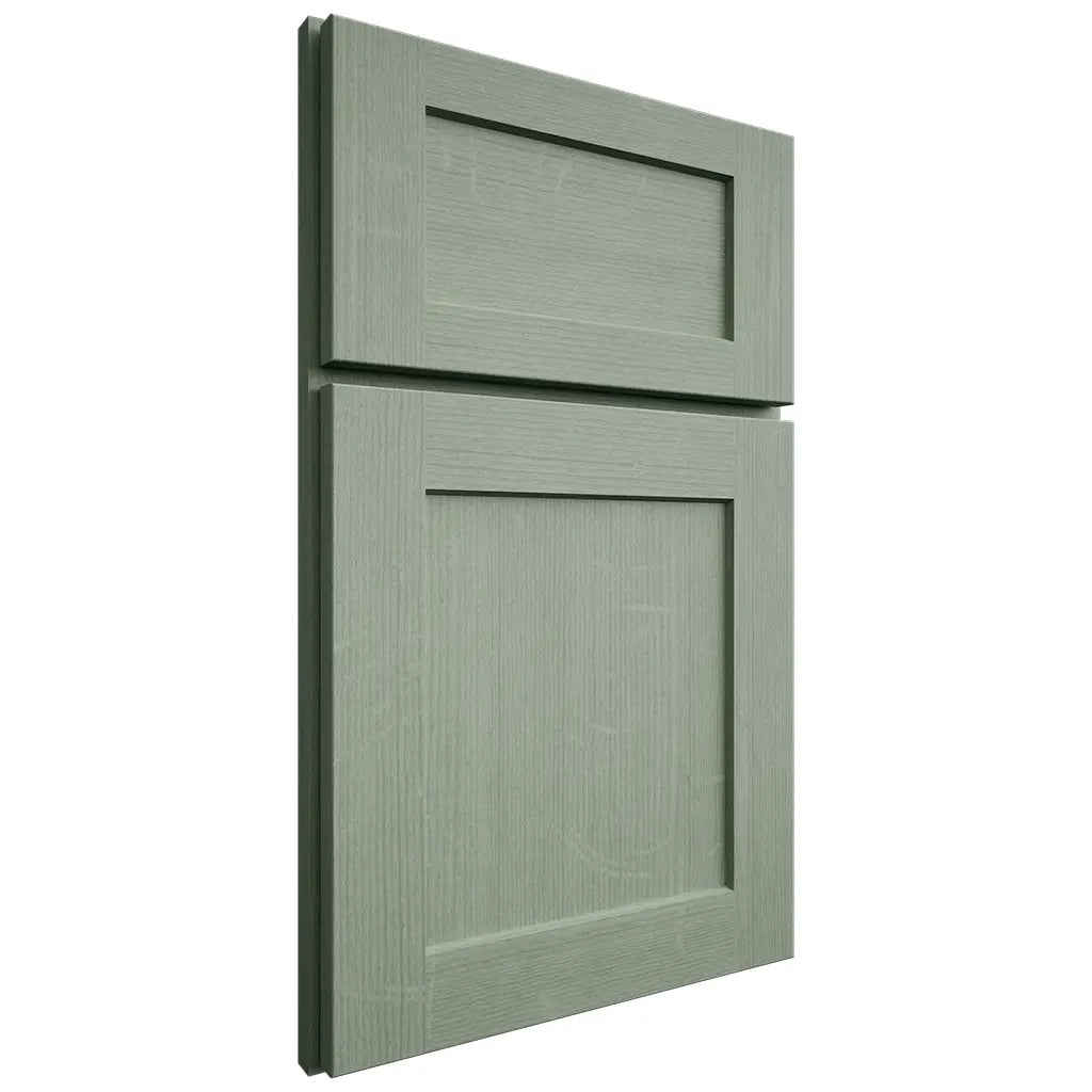 Shiloh Cabinetry Full Overlay Hanover White Oak Quarter Sawn Moss Door
