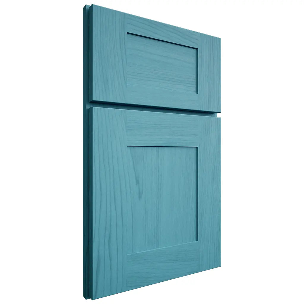 Shiloh Cabinetry Full Overlay Hartford Alder Plain Cut Aqua Door