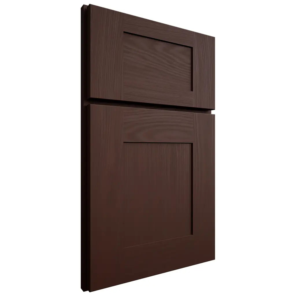 Shiloh Cabinetry Full Overlay Hartford Alder Plain Cut Umber Door