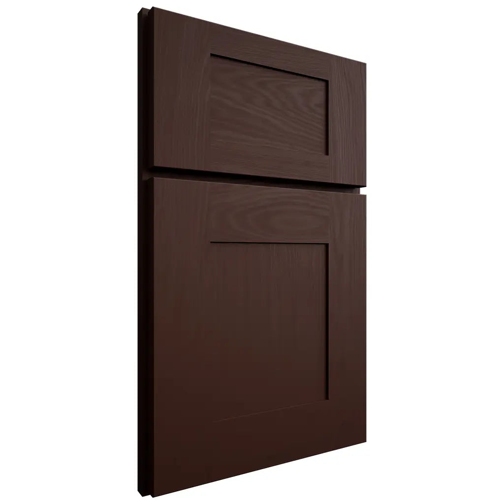 Shiloh Cabinetry Full Overlay Hartford Maple Plain Cut Cocoa Door