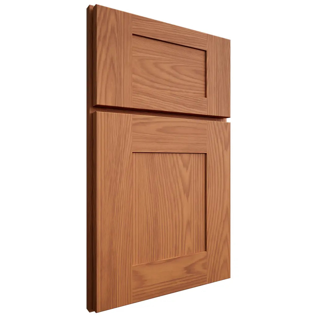 Shiloh Cabinetry Full Overlay Hartford Red Oak Plain Cut Harvest Door
