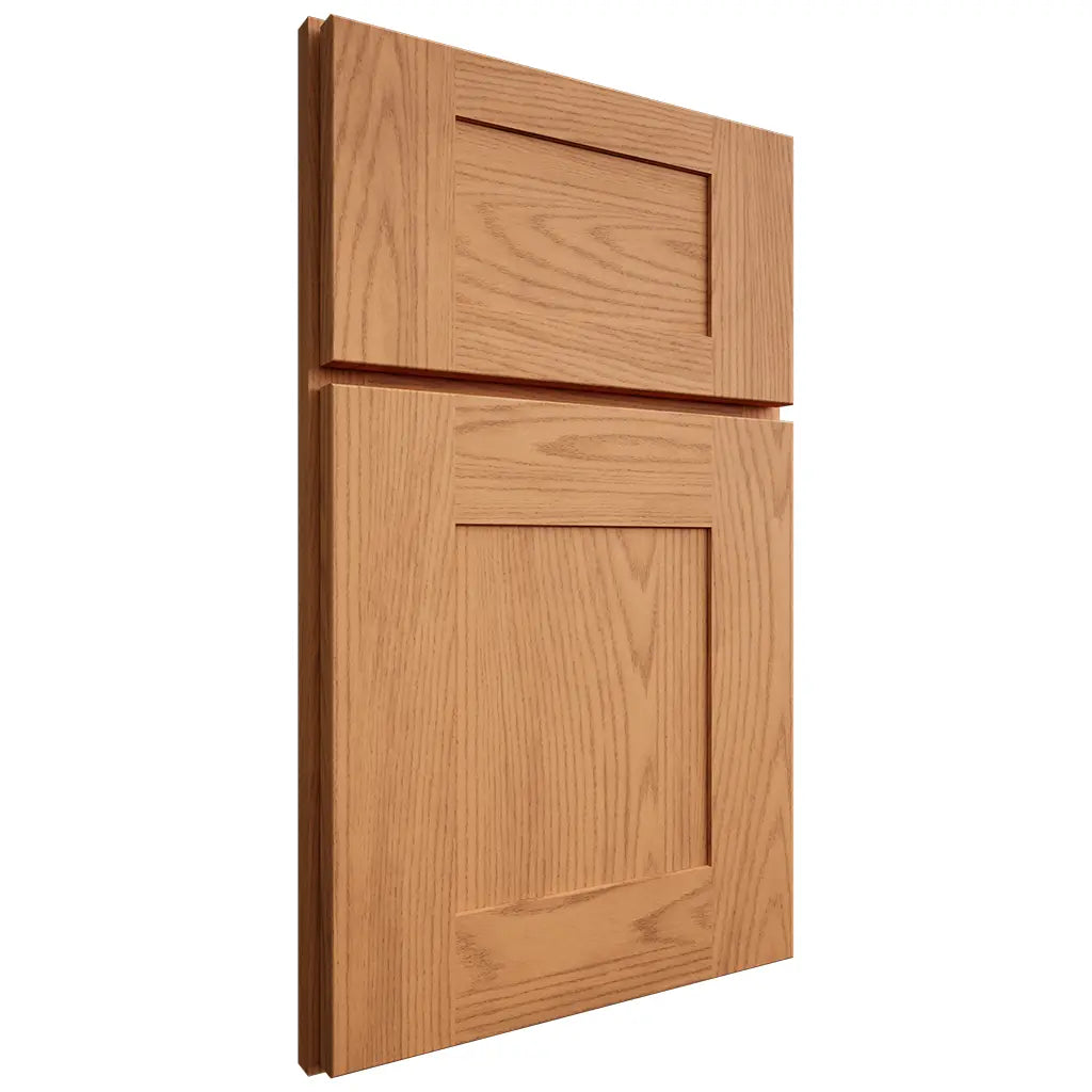 Shiloh Cabinetry Full Overlay Hartford Red Oak Plain Cut Medium Door