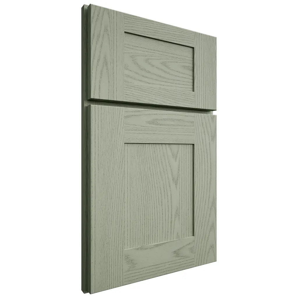 Shiloh Cabinetry Full Overlay Hartford Red Oak Plain Cut Moss Door