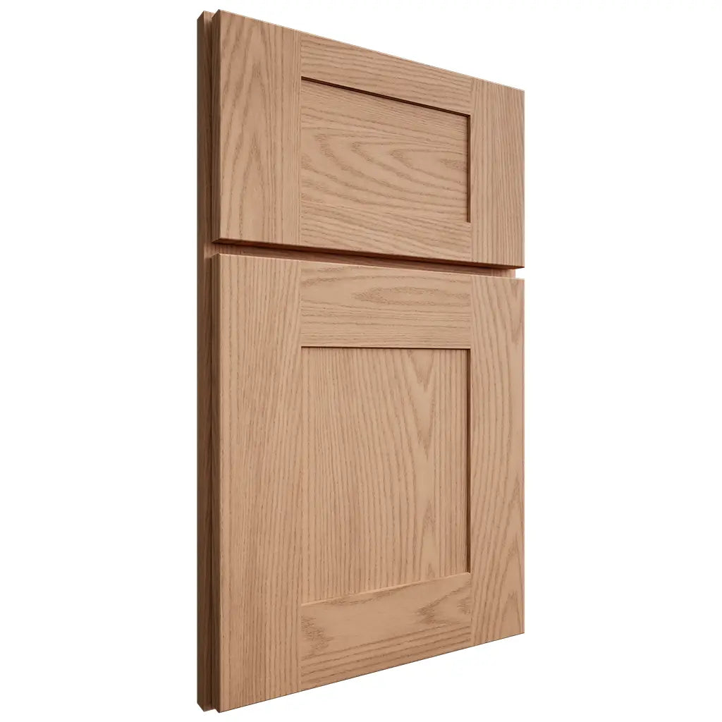 Shiloh Cabinetry Full Overlay Hartford Red Oak Plain Cut Natural Door