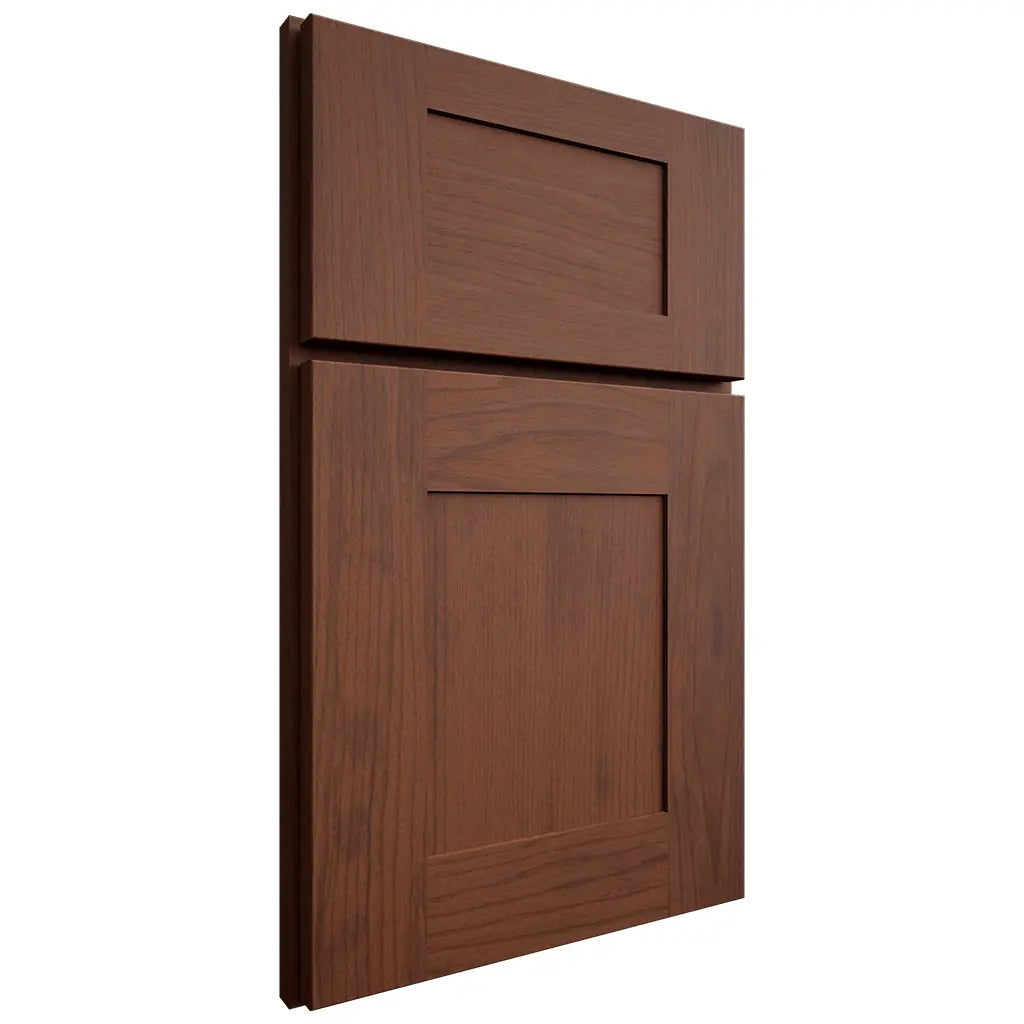Shiloh Cabinetry Full Overlay Hartford Walnut Plain Cut Rye Door