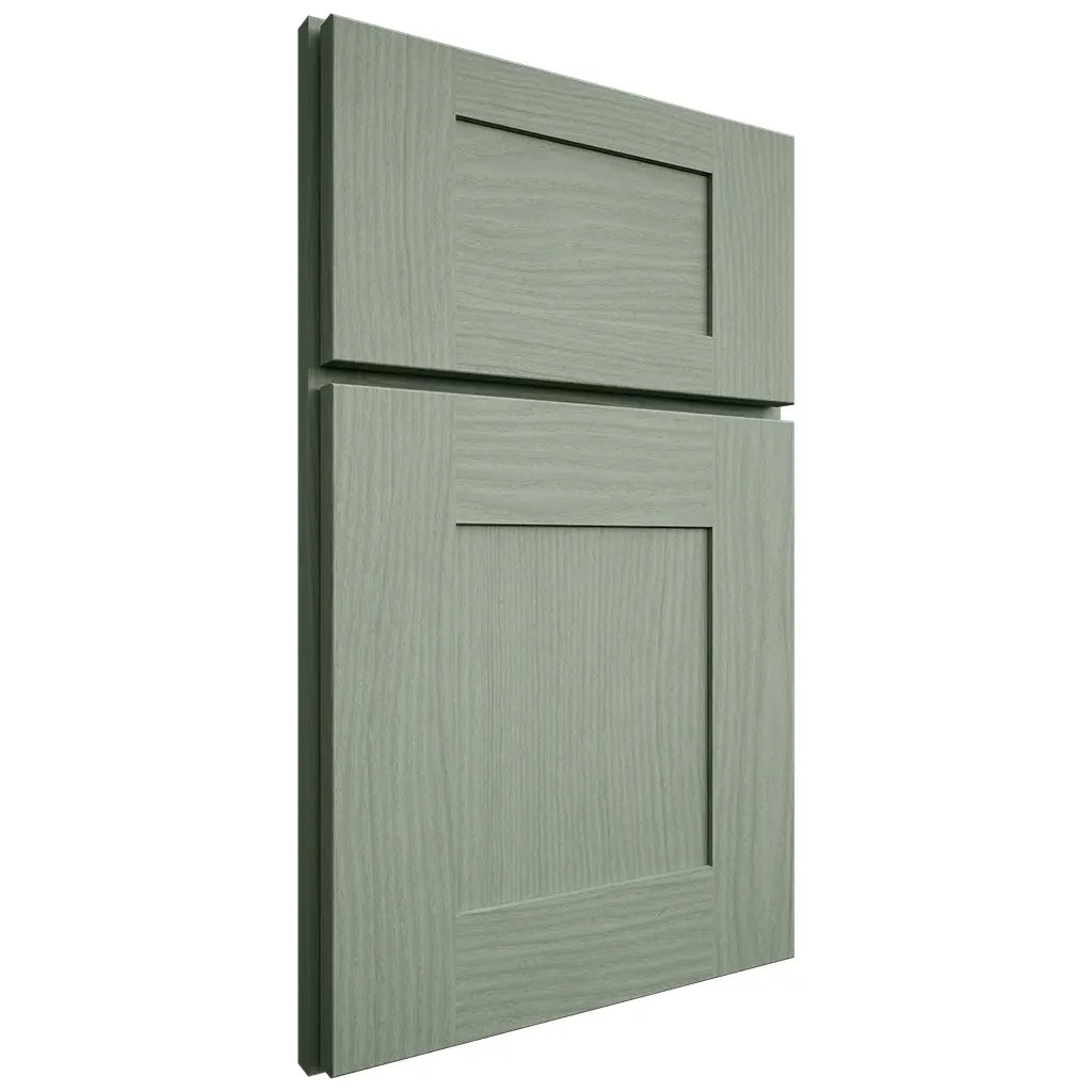 Shiloh Cabinetry Full Overlay Hartford White Oak Plain Cut Moss Door
