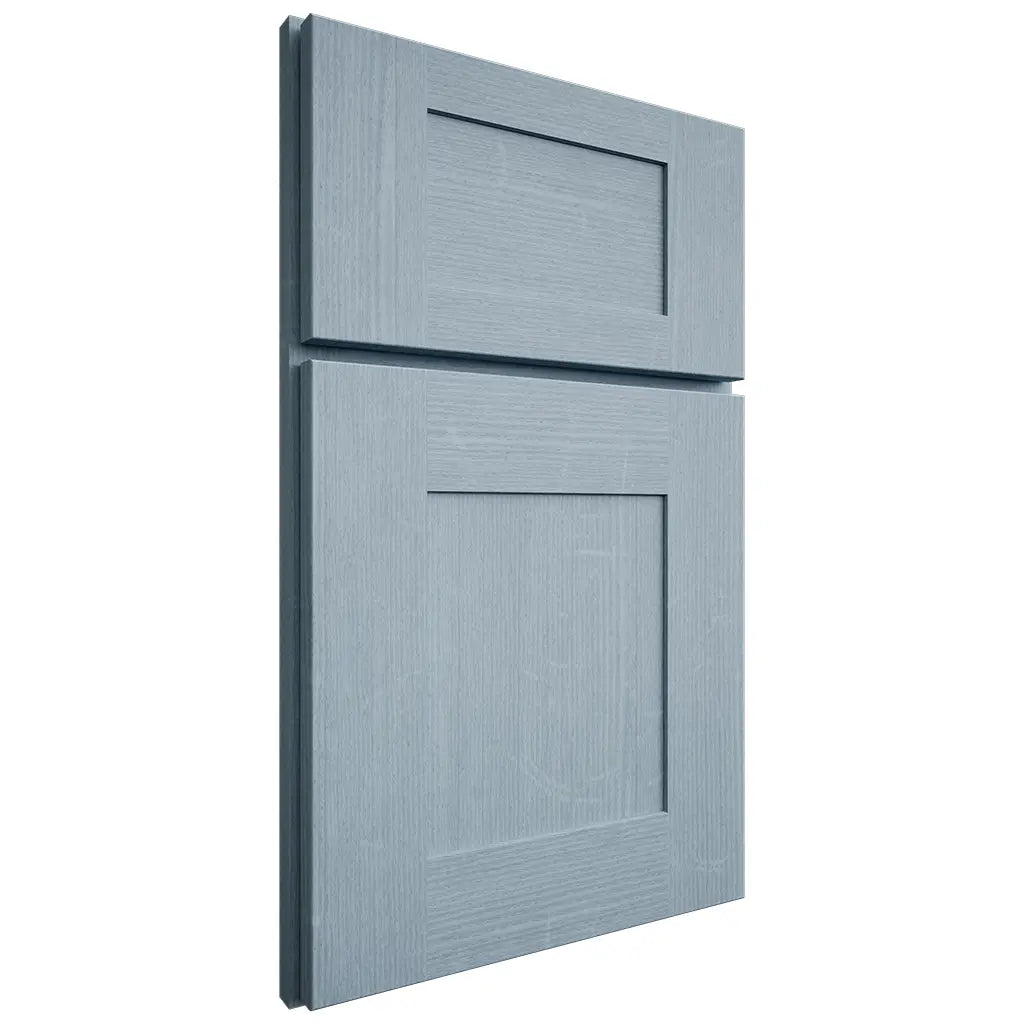 Shiloh Cabinetry Full Overlay Hartford White Oak Quarter Sawn Sky Door