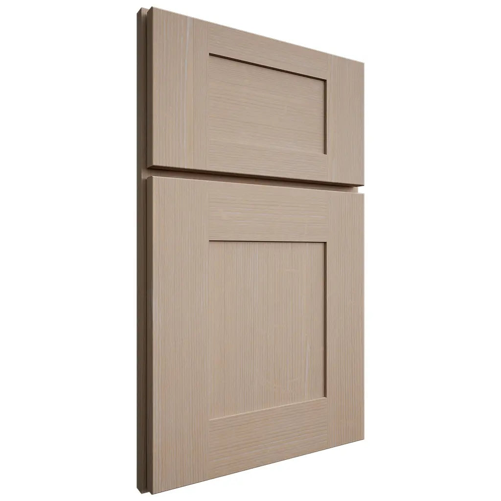 Shiloh Cabinetry Full Overlay Hartford White Oak Quarter Sawn Straw Door