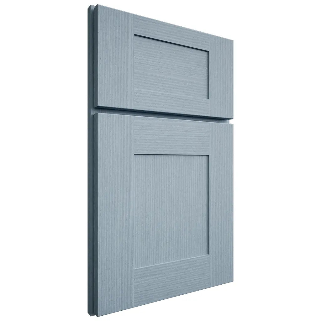 Shiloh Cabinetry Full Overlay Hartford White Oak Rift Cut Sky Door