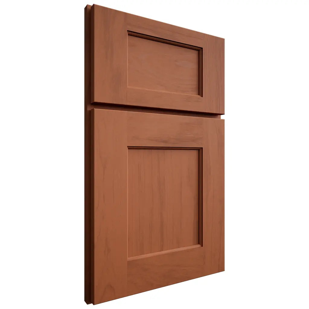 Shiloh Cabinetry Full Overlay Heritage Maple Plain Cut Spice Door