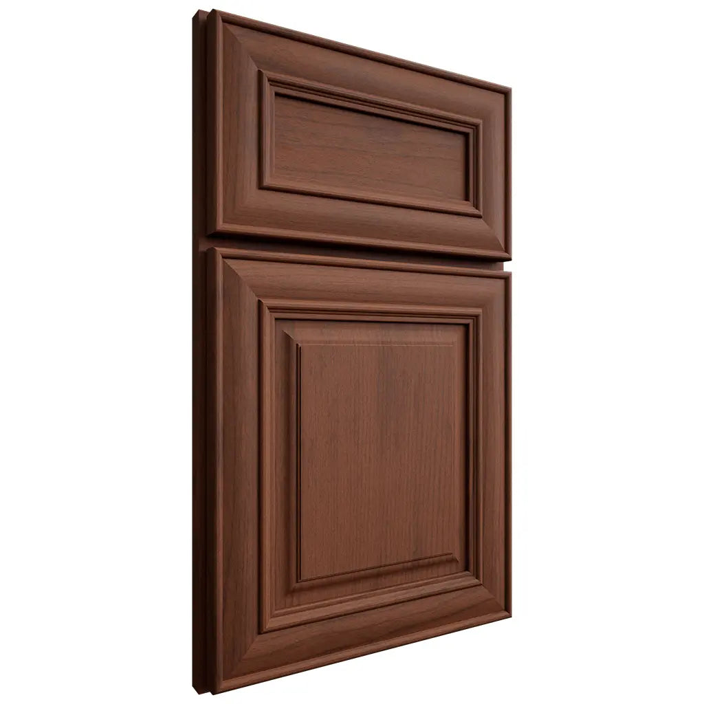 Shiloh Cabinetry Full Overlay Kendall Walnut Plain Cut Rye Door