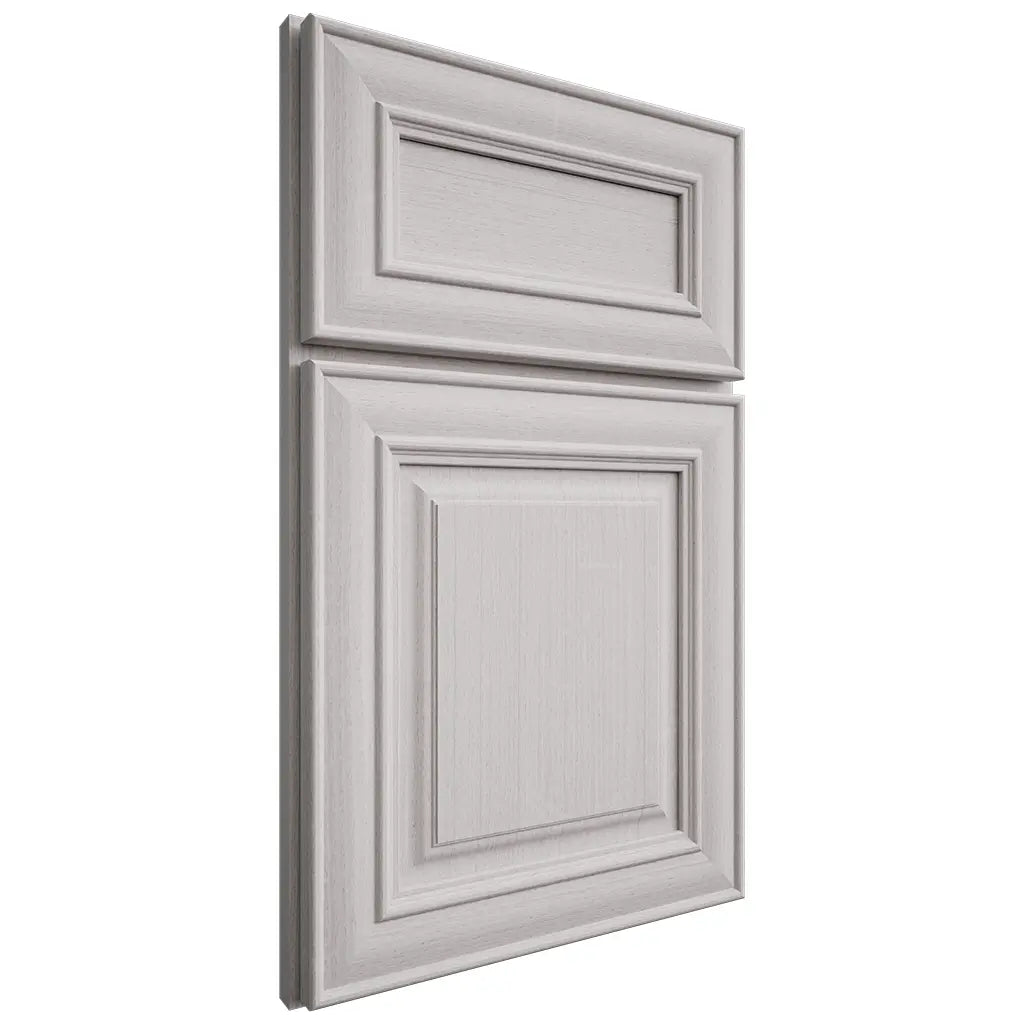 Shiloh Cabinetry Full Overlay Kendall White Oak Quarter Sawn Cotton Door