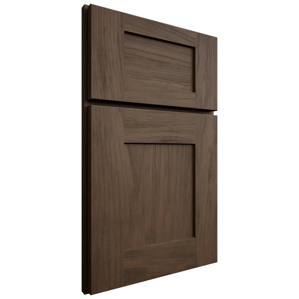 Shiloh Cabinetry Full Overlay Lancaster Alder Plain Cut Caviar Door