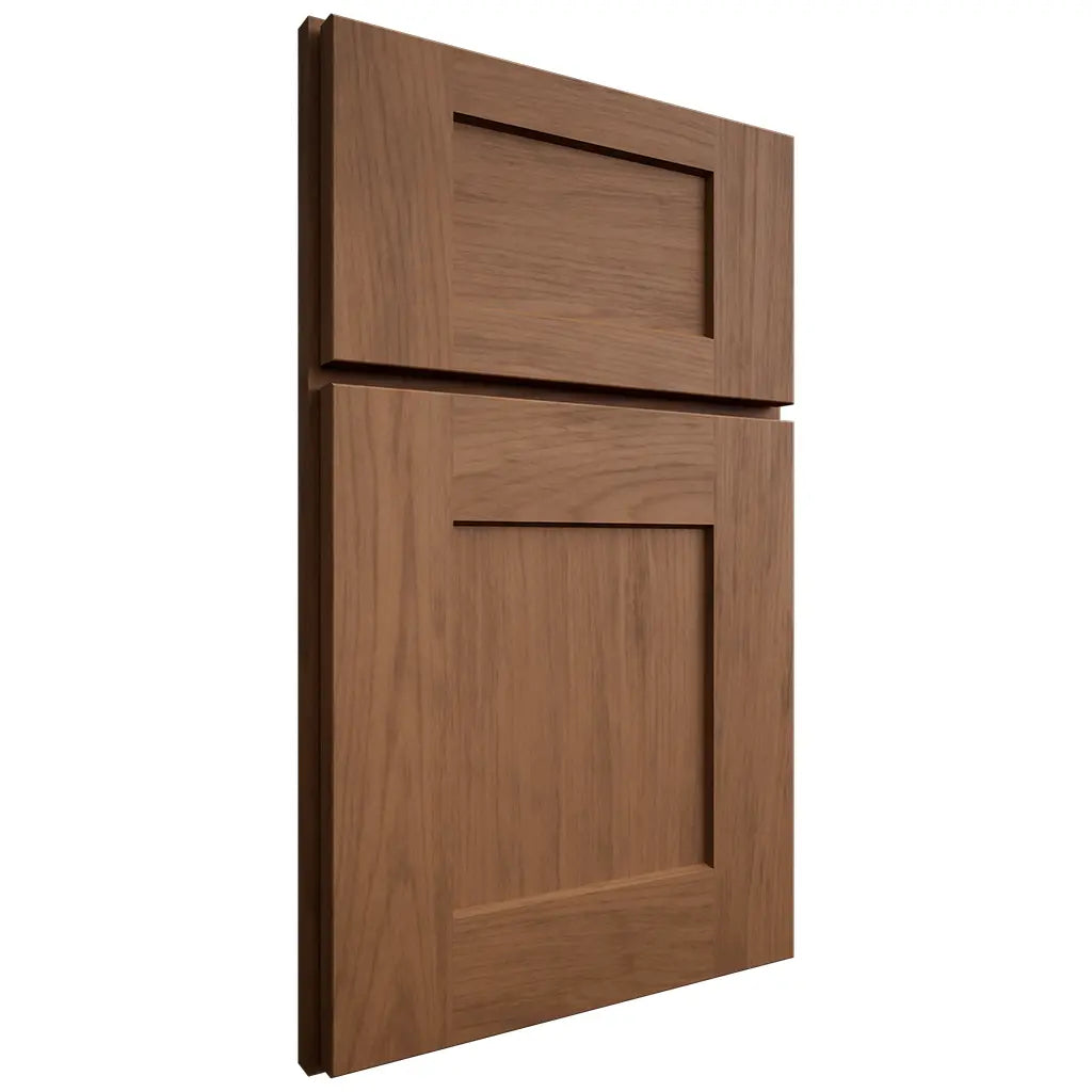 Shiloh Cabinetry Full Overlay Lancaster Alder Plain Cut Walnut Door