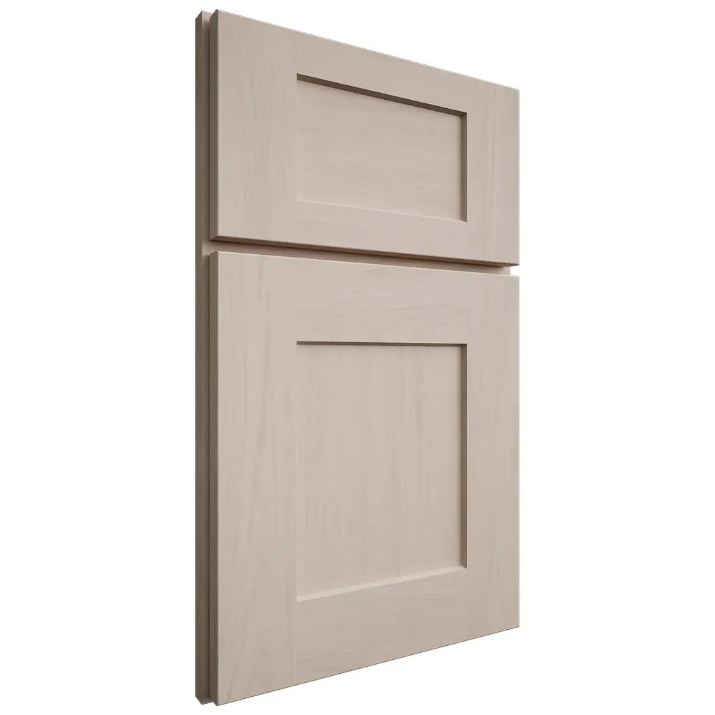 Shiloh Cabinetry Full Overlay Lancaster Alder Plain Cut White Sands Door