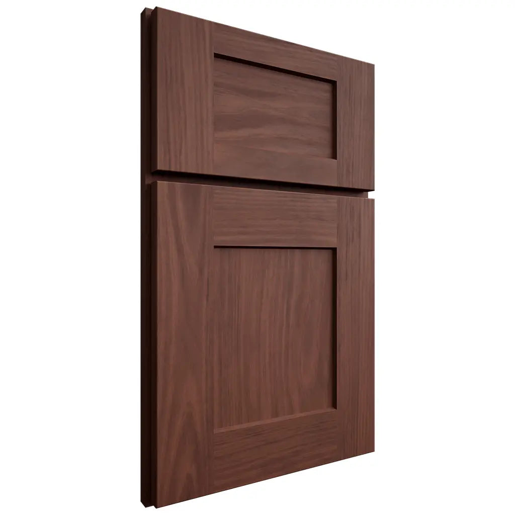 Shiloh Cabinetry Full Overlay Lancaster Cherry Plain Cut Bourbon Door