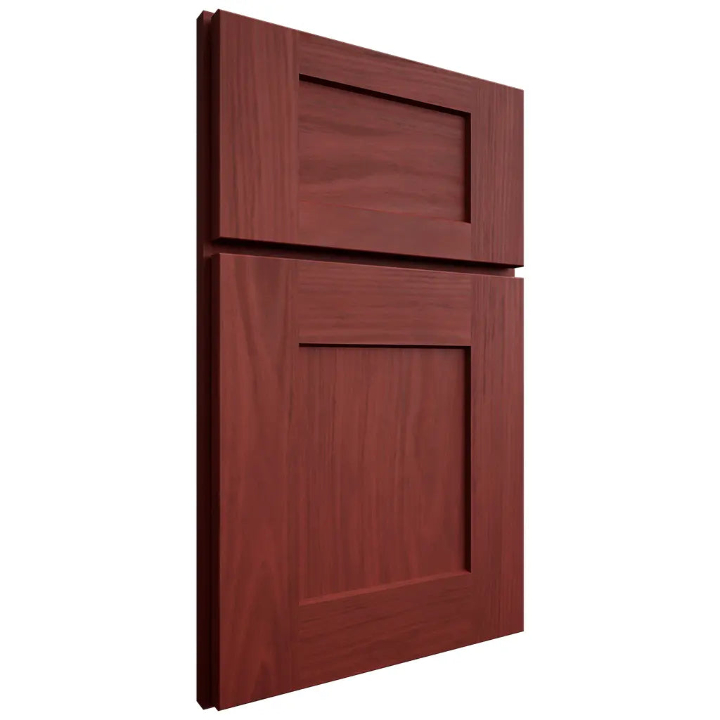 Shiloh Cabinetry Full Overlay Lancaster Cherry Plain Cut Red Door