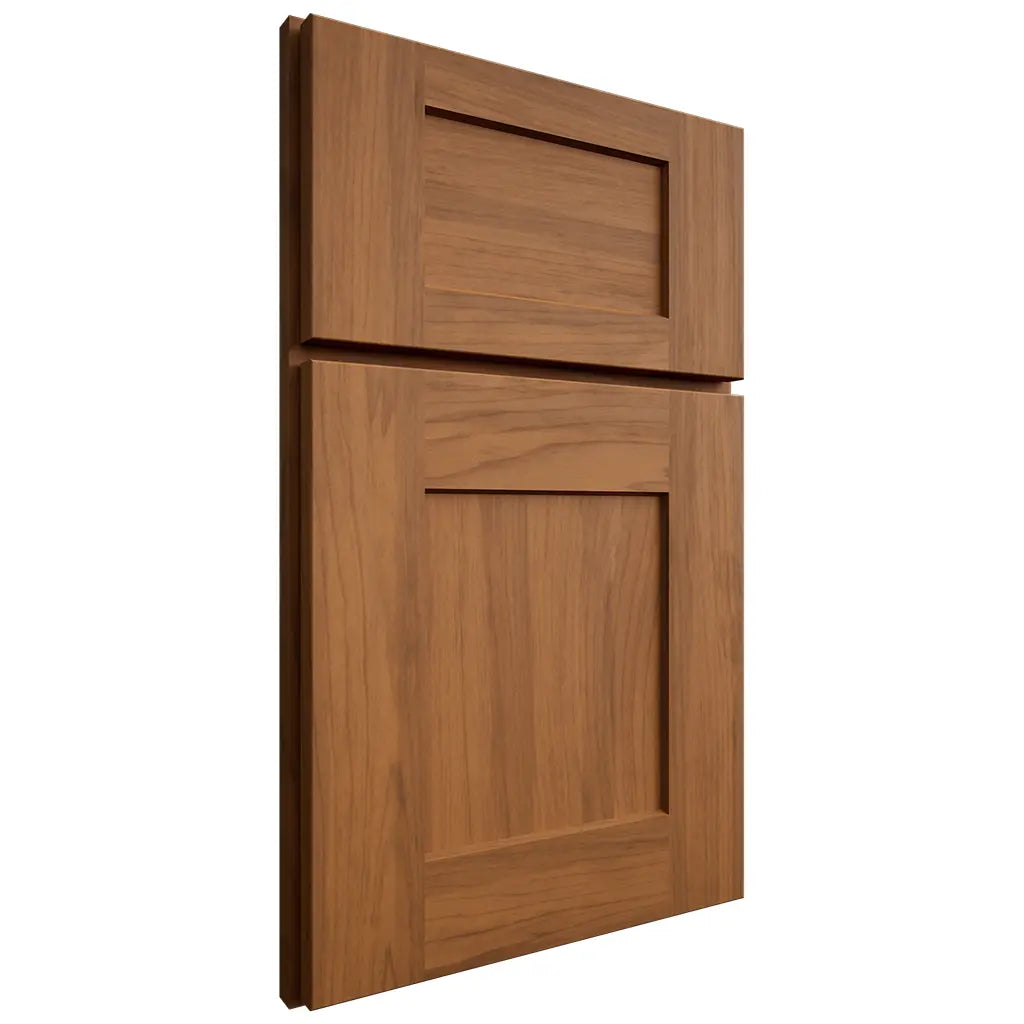 Shiloh Cabinetry Full Overlay Lancaster Hickory Plain Cut Chestnut Door