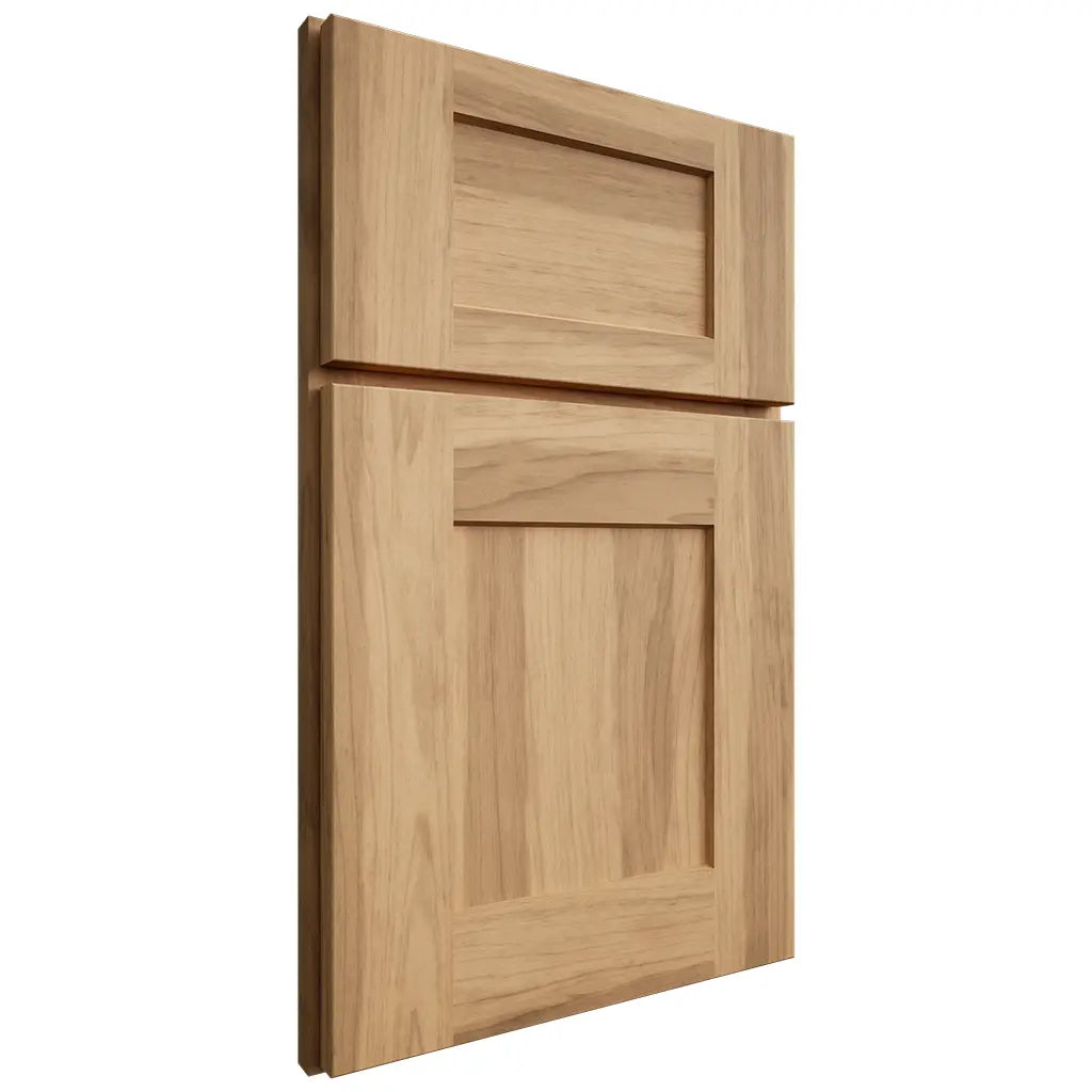 Shiloh Cabinetry Full Overlay Lancaster Hickory Plain Cut Natural Door