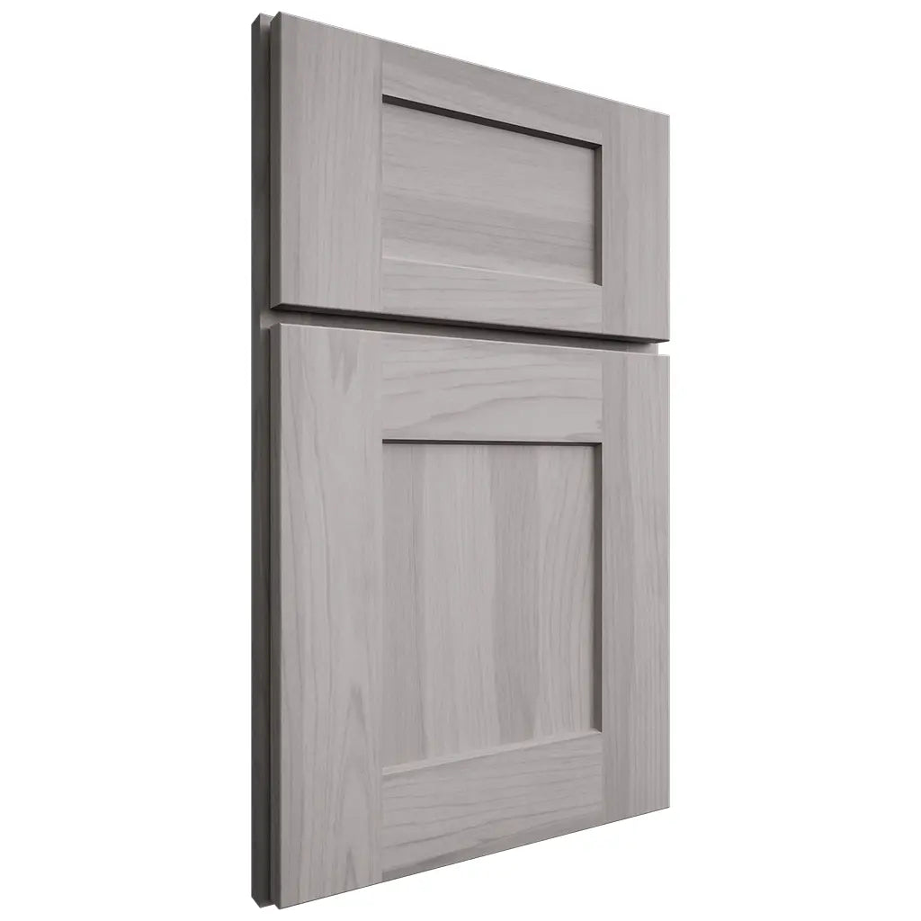 Shiloh Cabinetry Full Overlay Lancaster Hickory Plain Cut Stratus Door