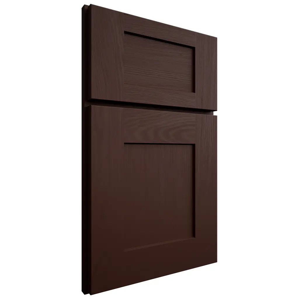 Shiloh Cabinetry Full Overlay Lancaster Maple Plain Cut Cocoa Door